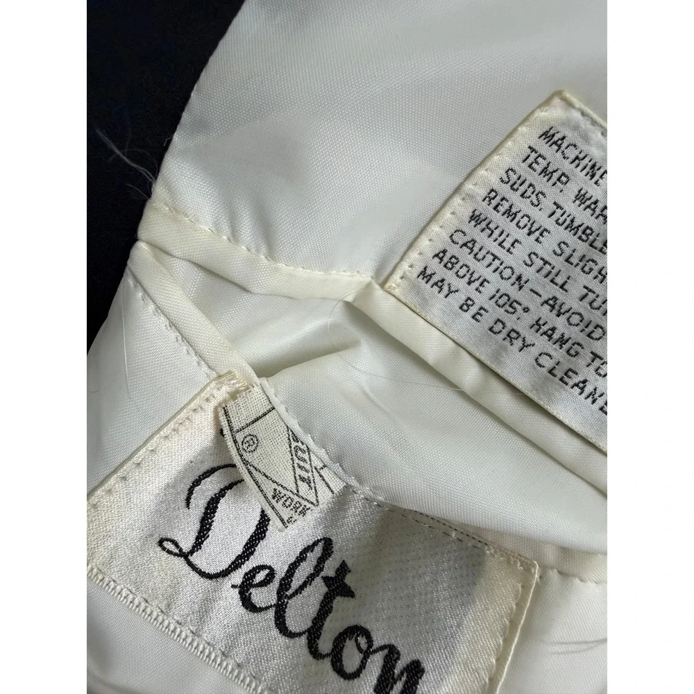 Vintage 50s‎ Delton Dinner Jacket Gold Jacquard Tuxedo Blazer Peak Lapel 38L